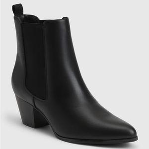Faux Leather Heeled Chelsea Boots